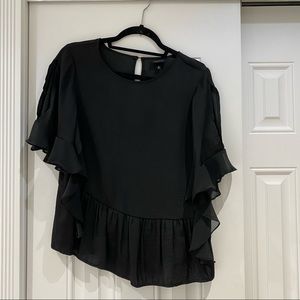Who what wear black silk blouse